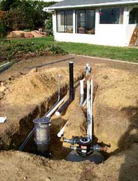 Plumbing rough-in.